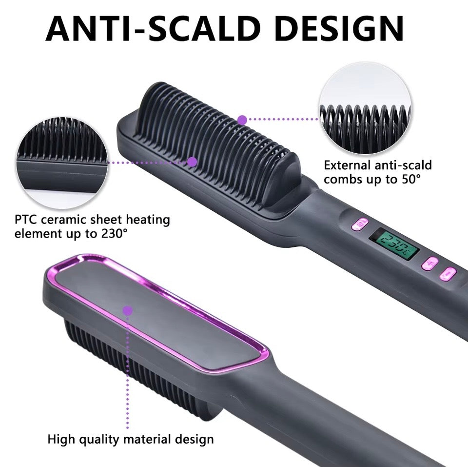 Smooth Hair in Minutes – Anti-Scald Straightening Brush